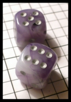 Dice : Dice - 6D Pipped - Purple Chessex Phantom Black with Silver - Toad and Troll Dec 2010